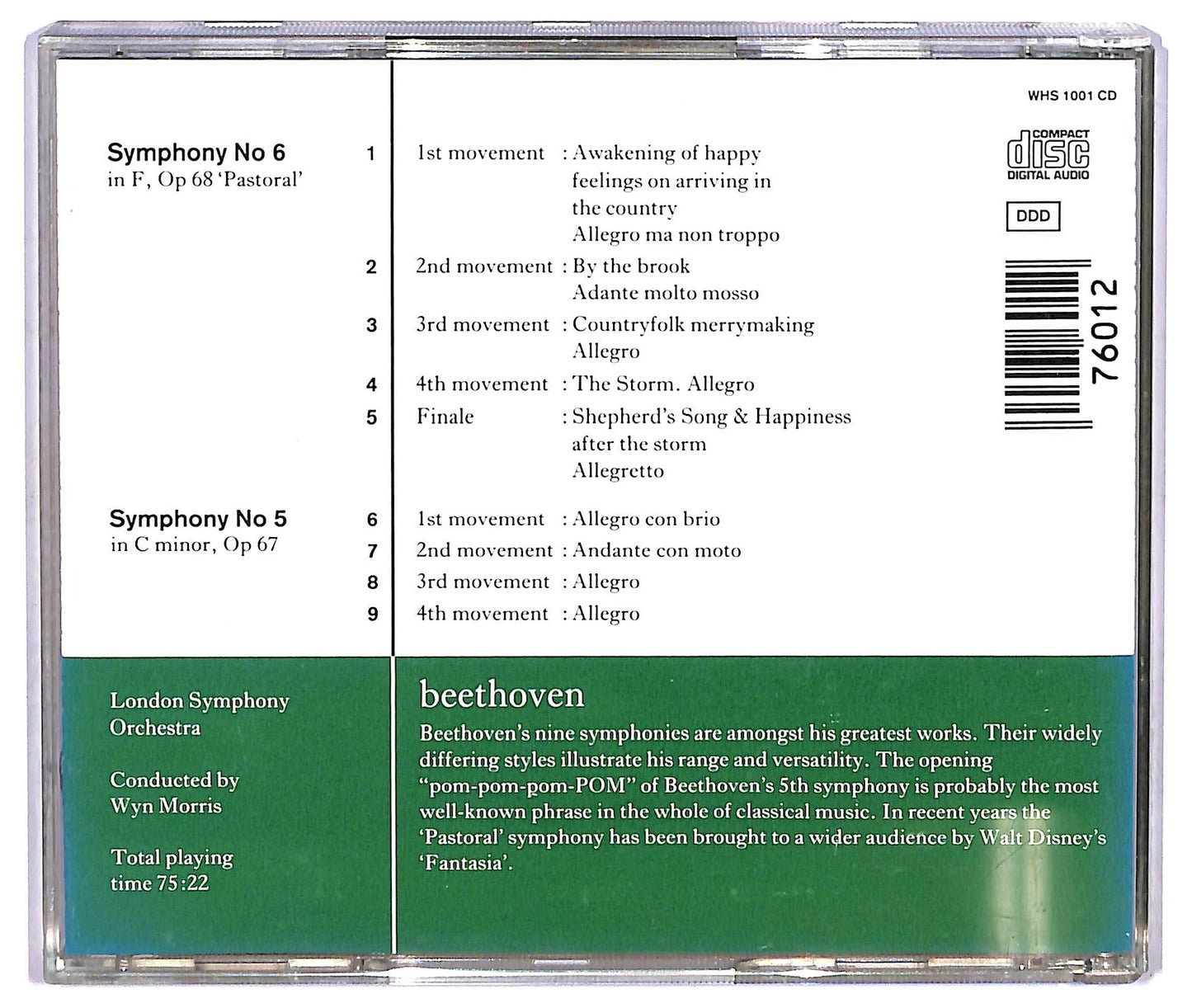 EBOND Beethoven - Symphony No 6 in F Op 68 Pastoral CD CD071947