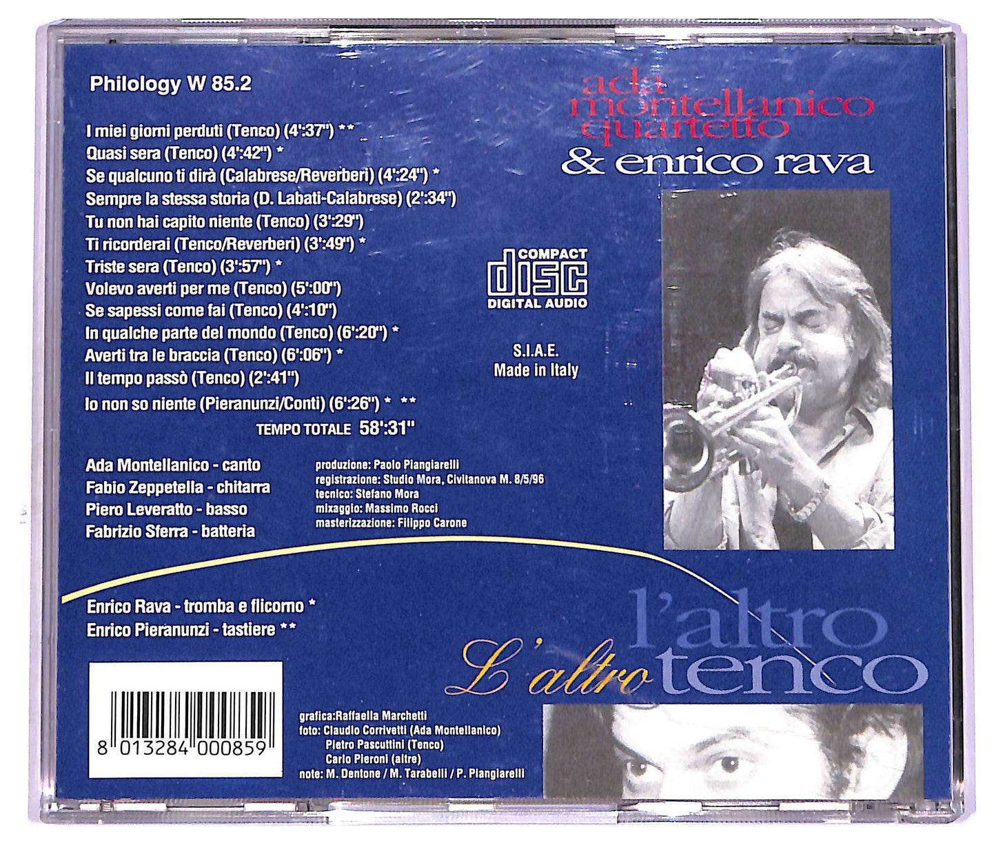 EBOND Ada Montellanico Quartetto & Enrico Rava - L'altro Tenco CD CD072002