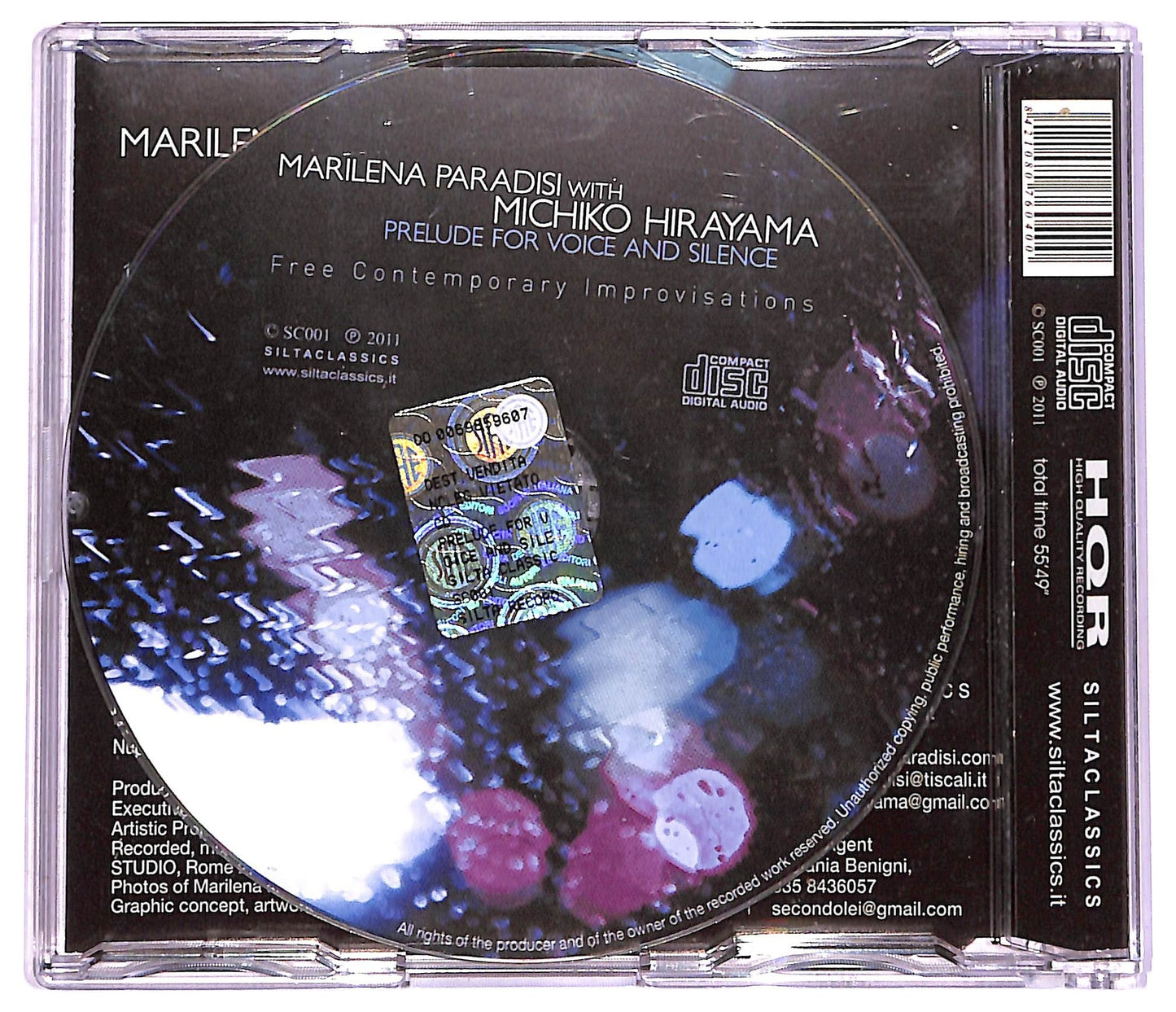 EBOND Paradisi Marilena M.Hirayama - Preluder For Voice & Sile CD CD072060