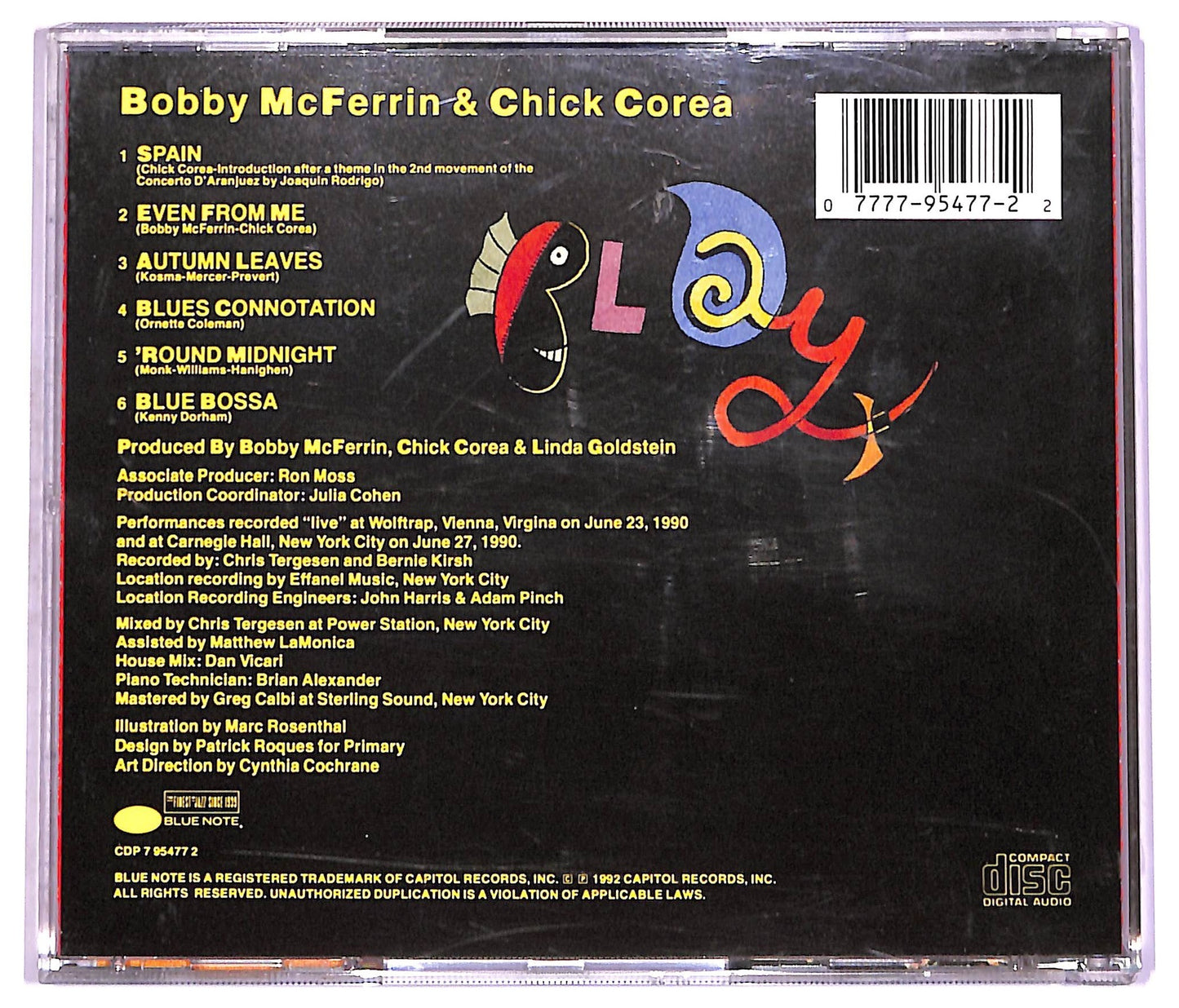 EBOND Bobby McFerrin & Chick Corea - Play CD CD072065