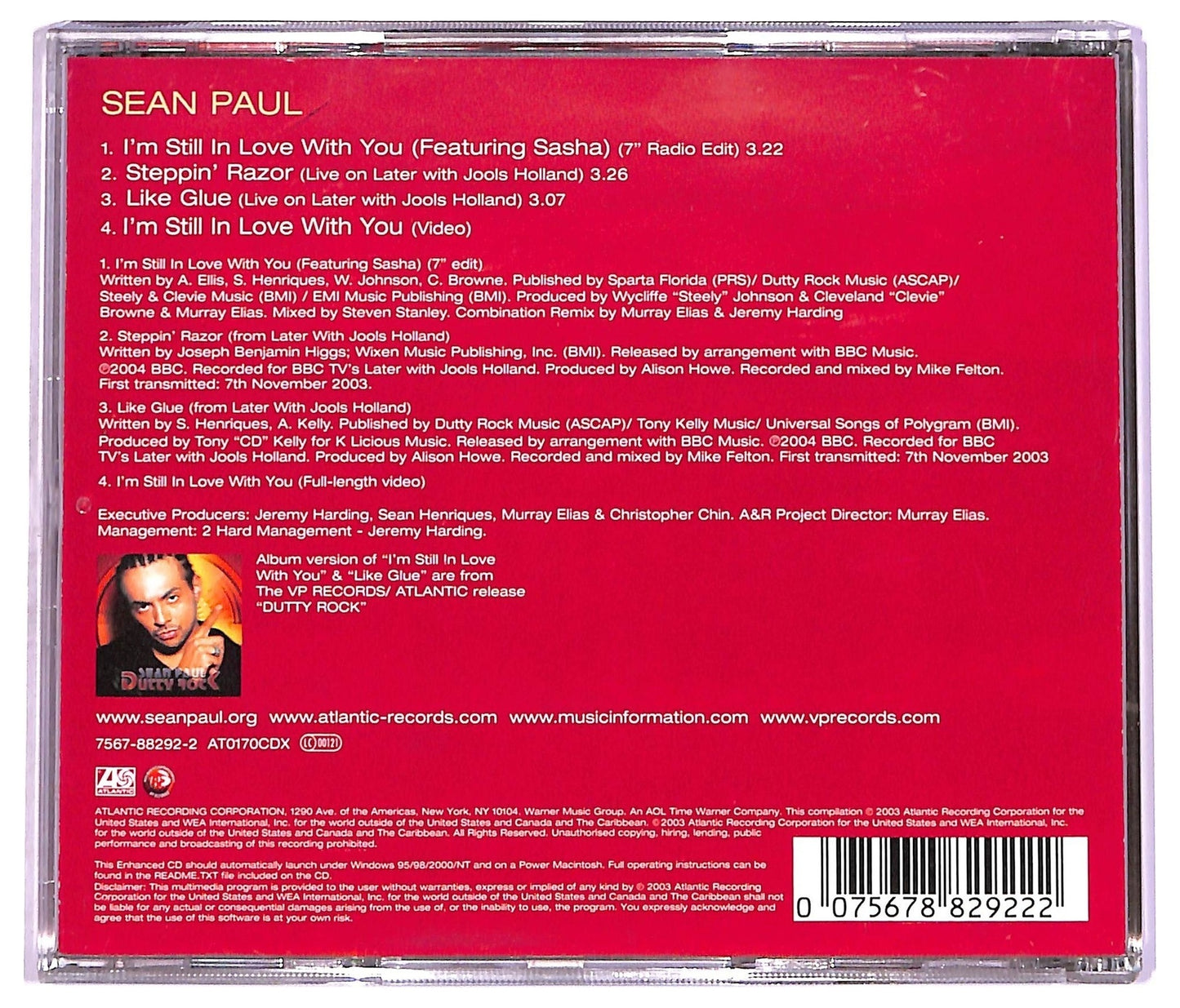 EBOND Sean Paul Featuring Sasha - I'm Still In Love With You CD CD072159