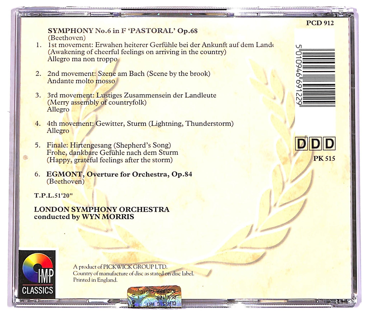 EBOND Beethoven - Symphony No. 6 In F, Pastoral Op. 68 CD CD072303