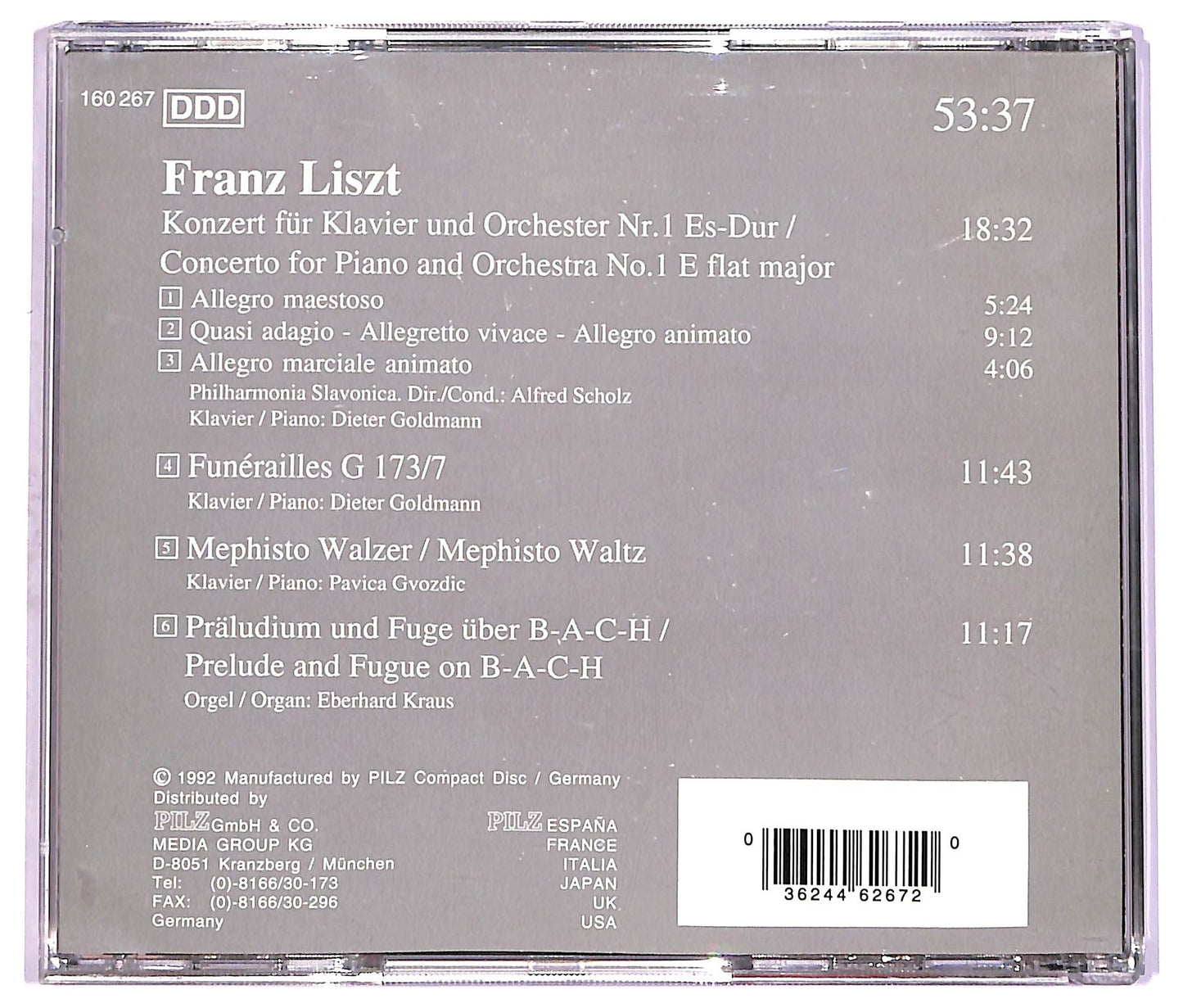 EBOND Franz Liszt - Mephisto Walzer Praludium Und Fuge Uber B-A-C-H CD CD072330
