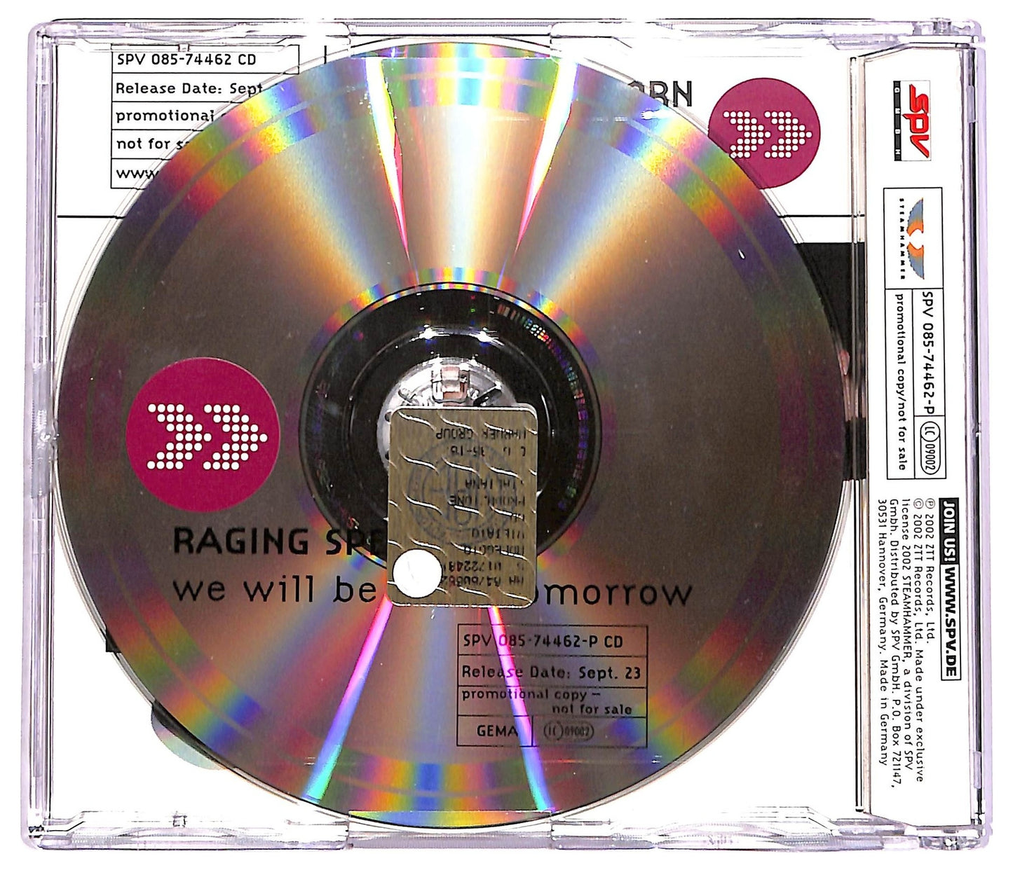 EBOND Raging Speedhorn - We Will Be Dead Tomorrow CD CD072353