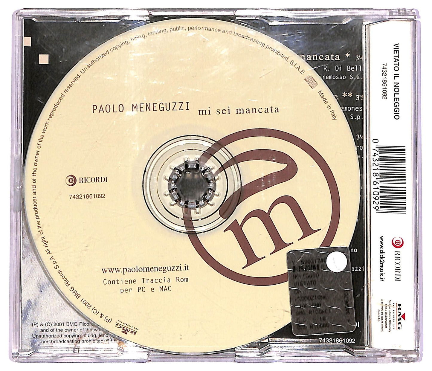 EBOND Paolo Meneguzzi - Mi Sei Mancata CD CD072364