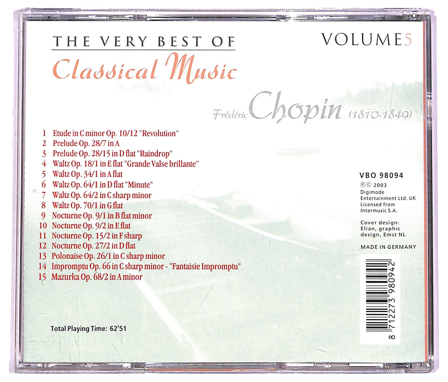 EBOND Chopin - thevery best of classical music volume 5 CD CD072475
