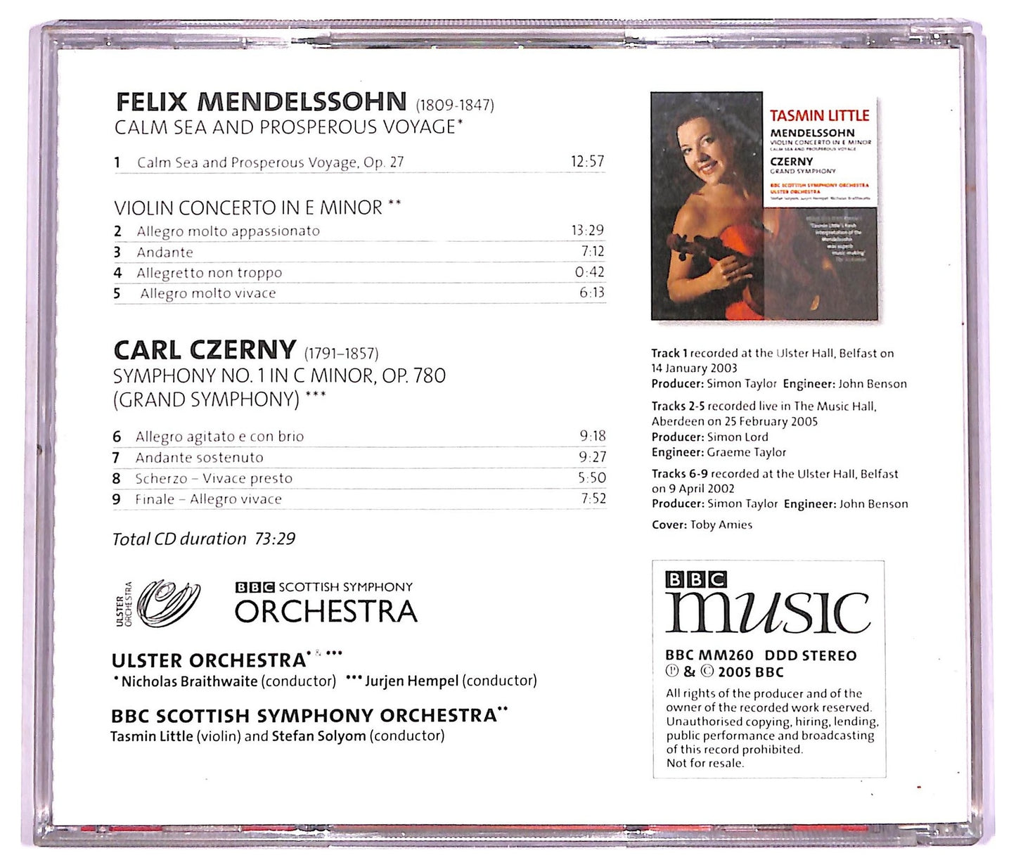 EBOND Tasmin Little - Violin Concerto In E Minor CD CD072479