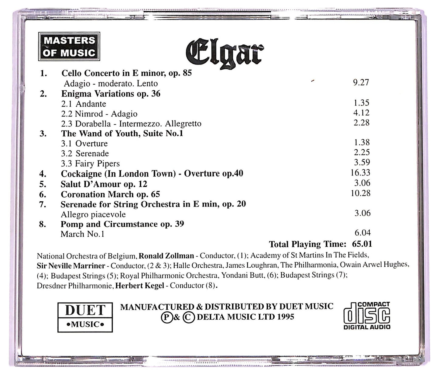 EBOND Elgar - The Masters Of Music Elgar CD CD072502