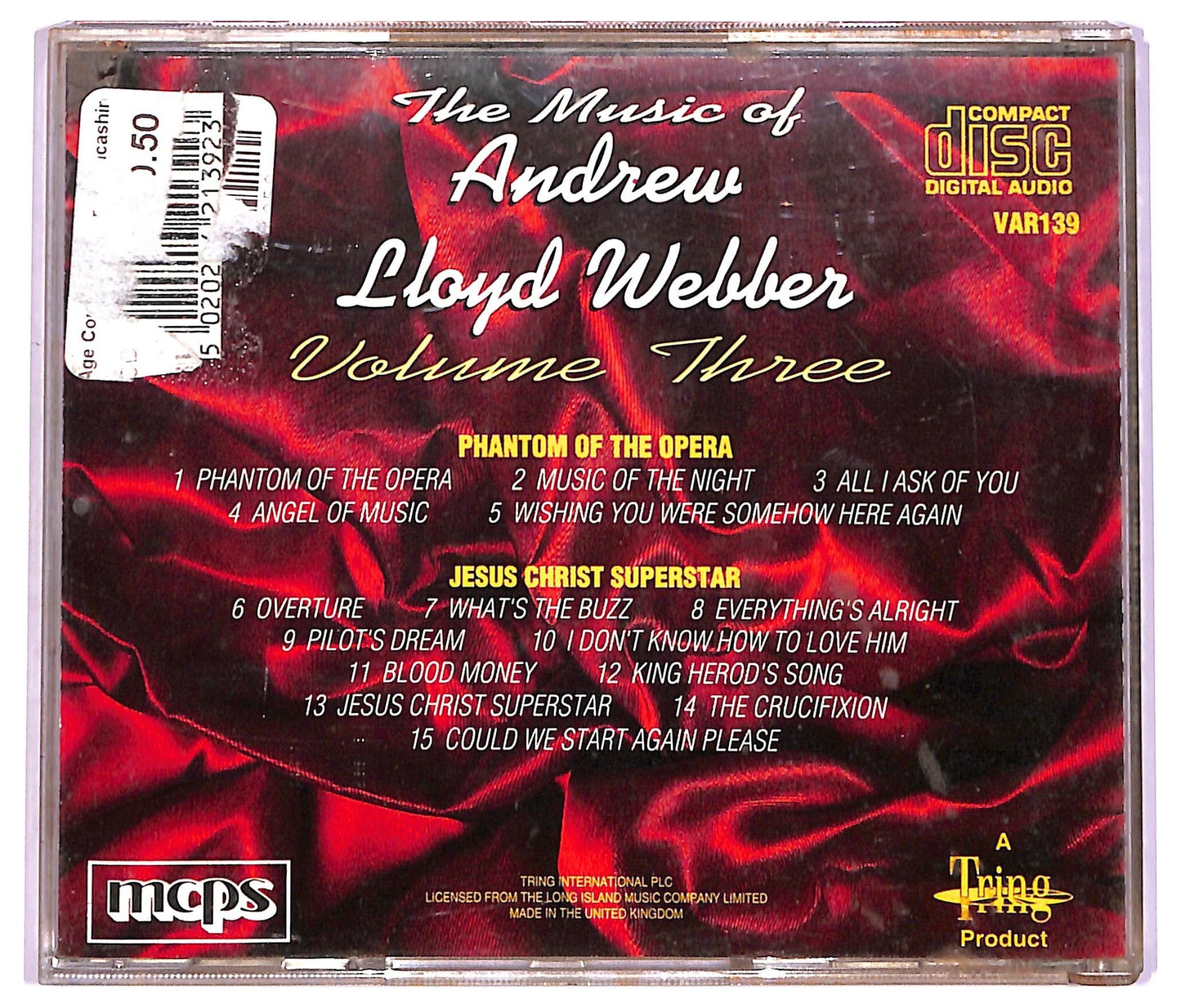 EBOND Andrew Lloyd Webber - The Music Of Andrew Lloyd Webber Volume Three CD CD072512