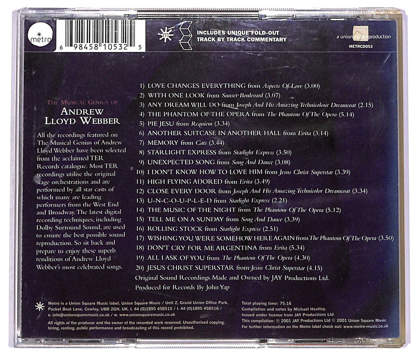 EBOND Various - The Musical Genius Of Andrew Lloyd Webber CD CD072520