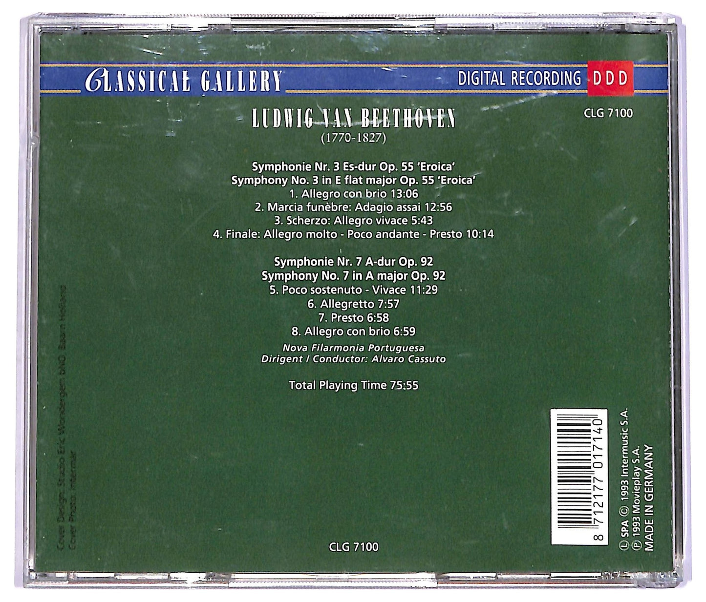 EBOND Beethoven - Symphony No. 3 'Eroica', Symphony No. 7 CD CD072607