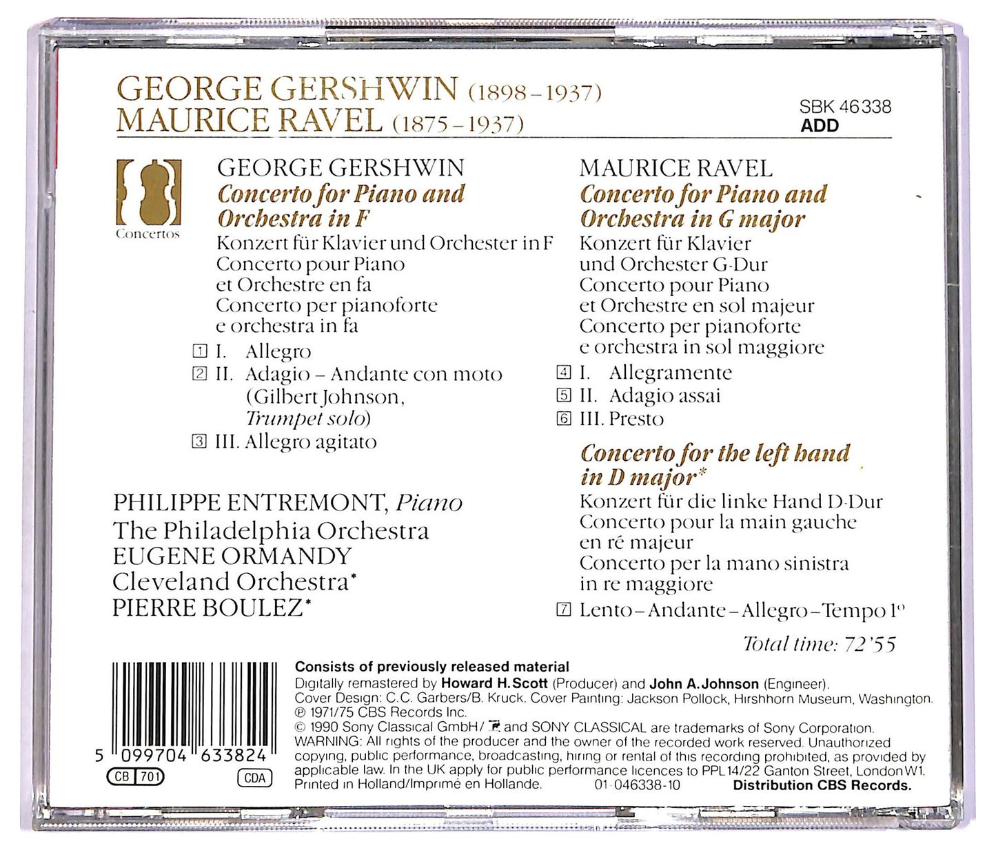 EBOND Gershwin Ravel - Piano Concerto In F The 2 Piano Concertos CD CD072647