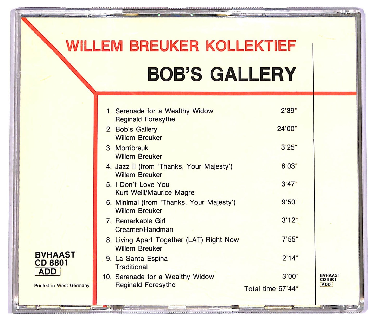 EBOND Willem Breuker Kollektief - Bob's Gallery CD CD072724