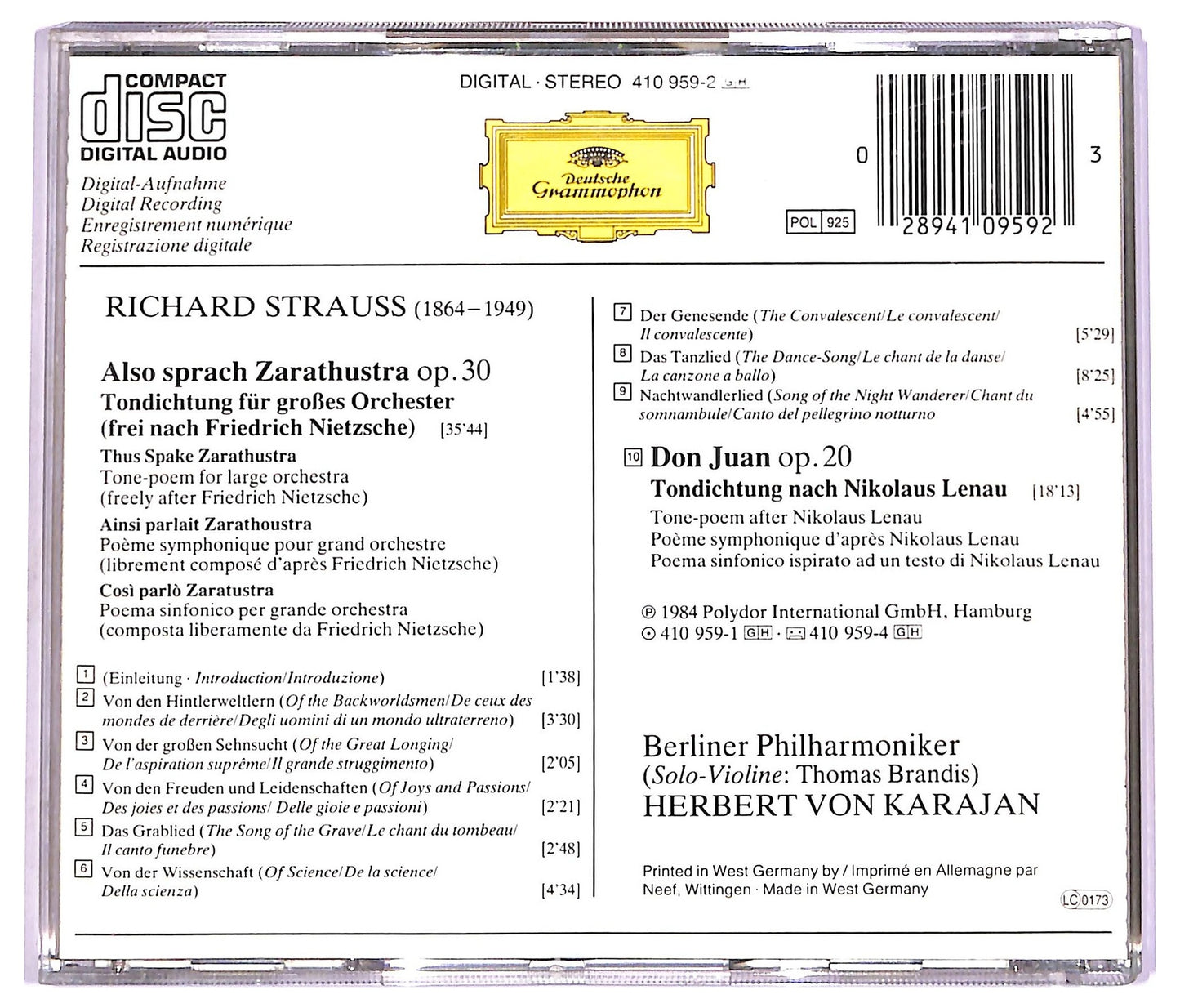 EBOND Richard Strauss - Also Sprach Zarathustra · Don Juan CD CD072743