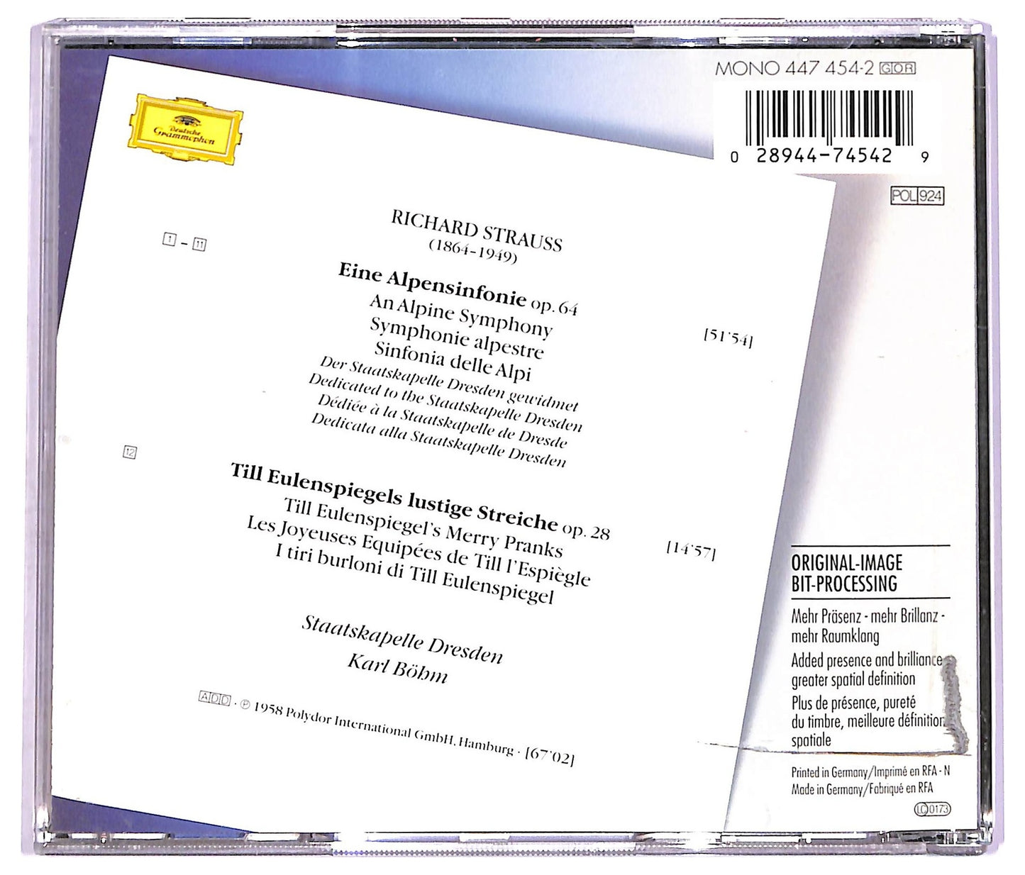 EBOND Richard Strauss - Eine Alpensinfonie Till Eulenspiegel CD CD072750