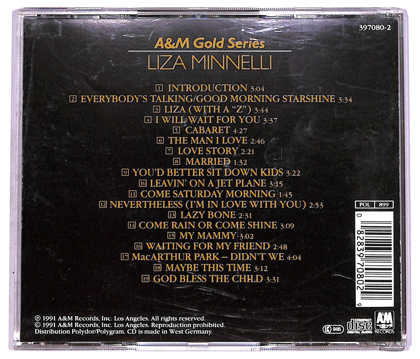 EBOND Liza Minnelli - A&M Gold Series - Liza Minnelli CD CD072804