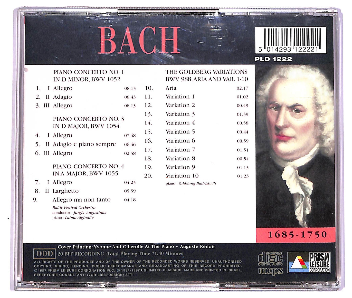 EBOND Bach - Concertos for piano and orchestra CD CD072828