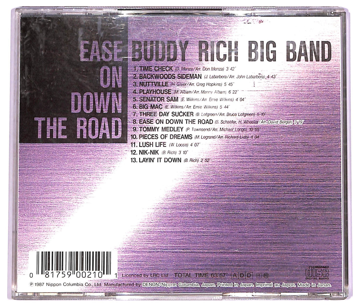 EBOND Buddy Rich Big Band - Ease On Down The Road CD CD072929