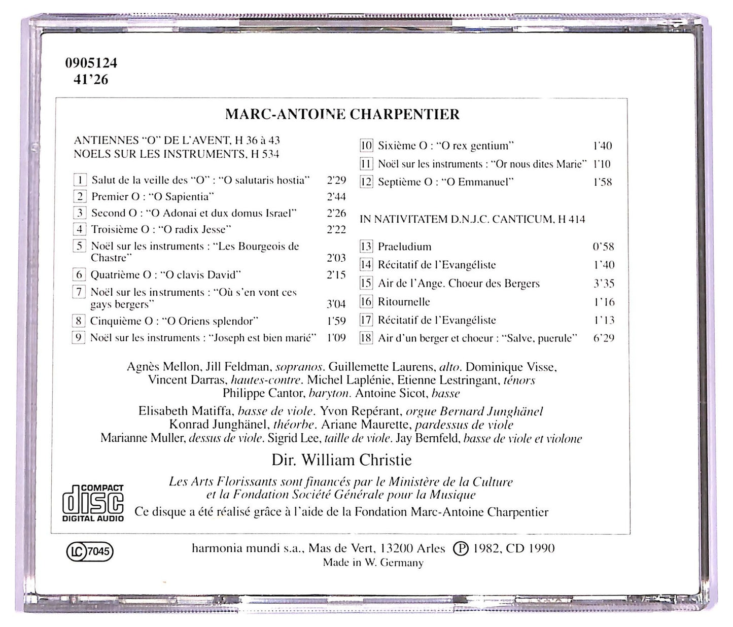 EBOND Charpentier - Antiennes 'O' De L'Avent CD CD072944