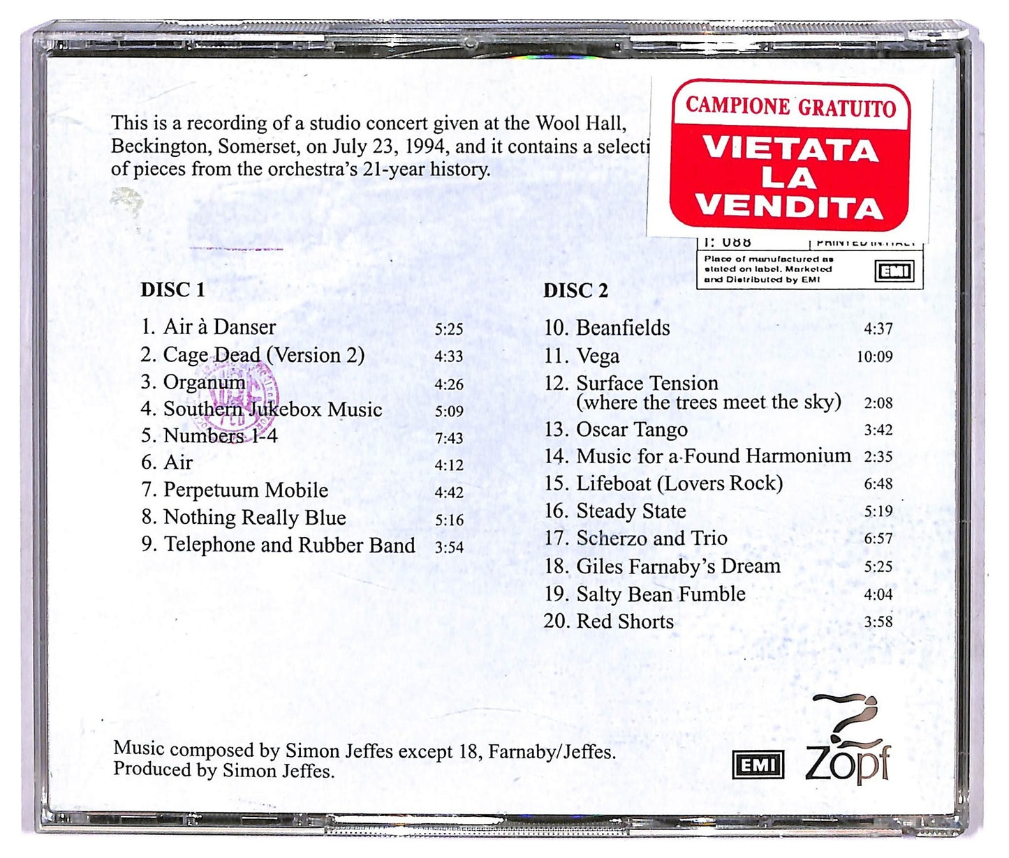 EBOND Penguin Cafe Orchestra - Concert Program CD CD073156