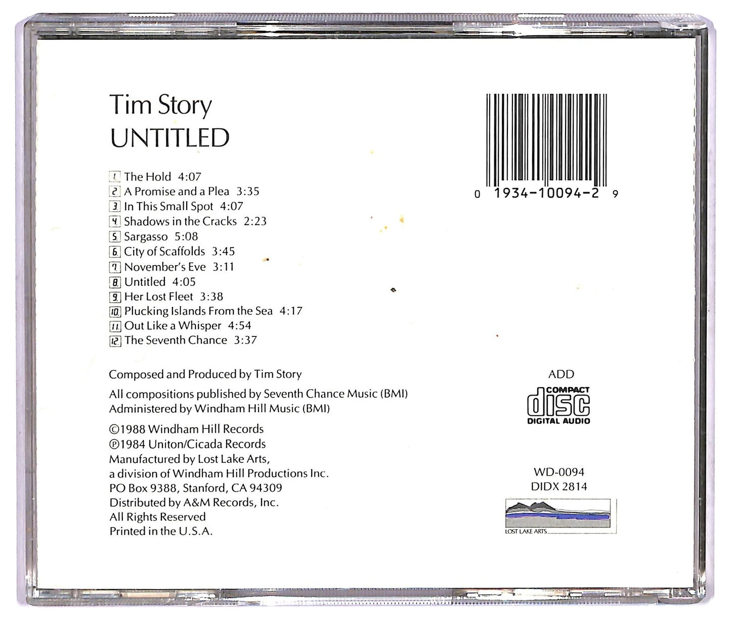 EBOND Tim Story - Untitled CD CD073205