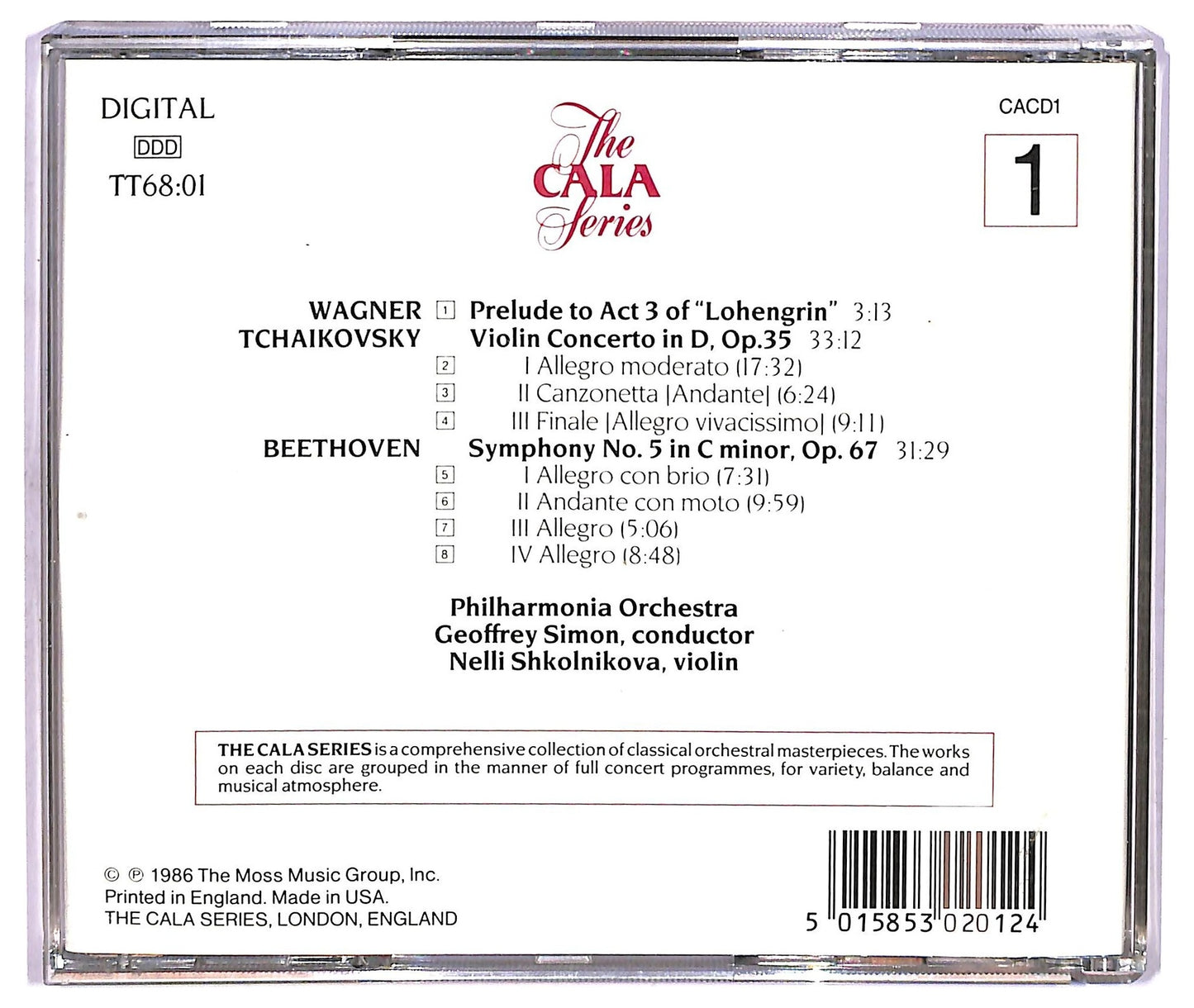 EBOND Wagner Tchaikovsky Beethoven - The Cala Series Orchestral Masterpieces Volume 1 CD CD073309