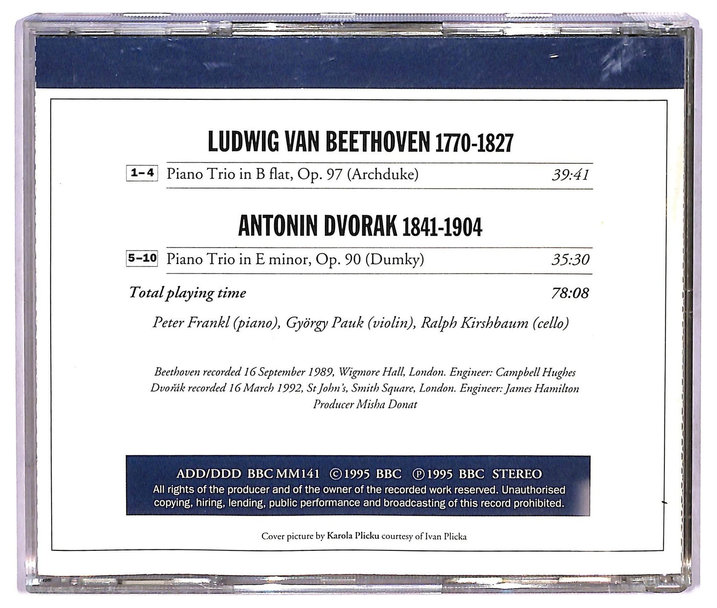 EBOND Beethoven Dvorak - Piano Trio Op. 97 Archduke Piano Trio Op. 90 Dumky CD CD073311