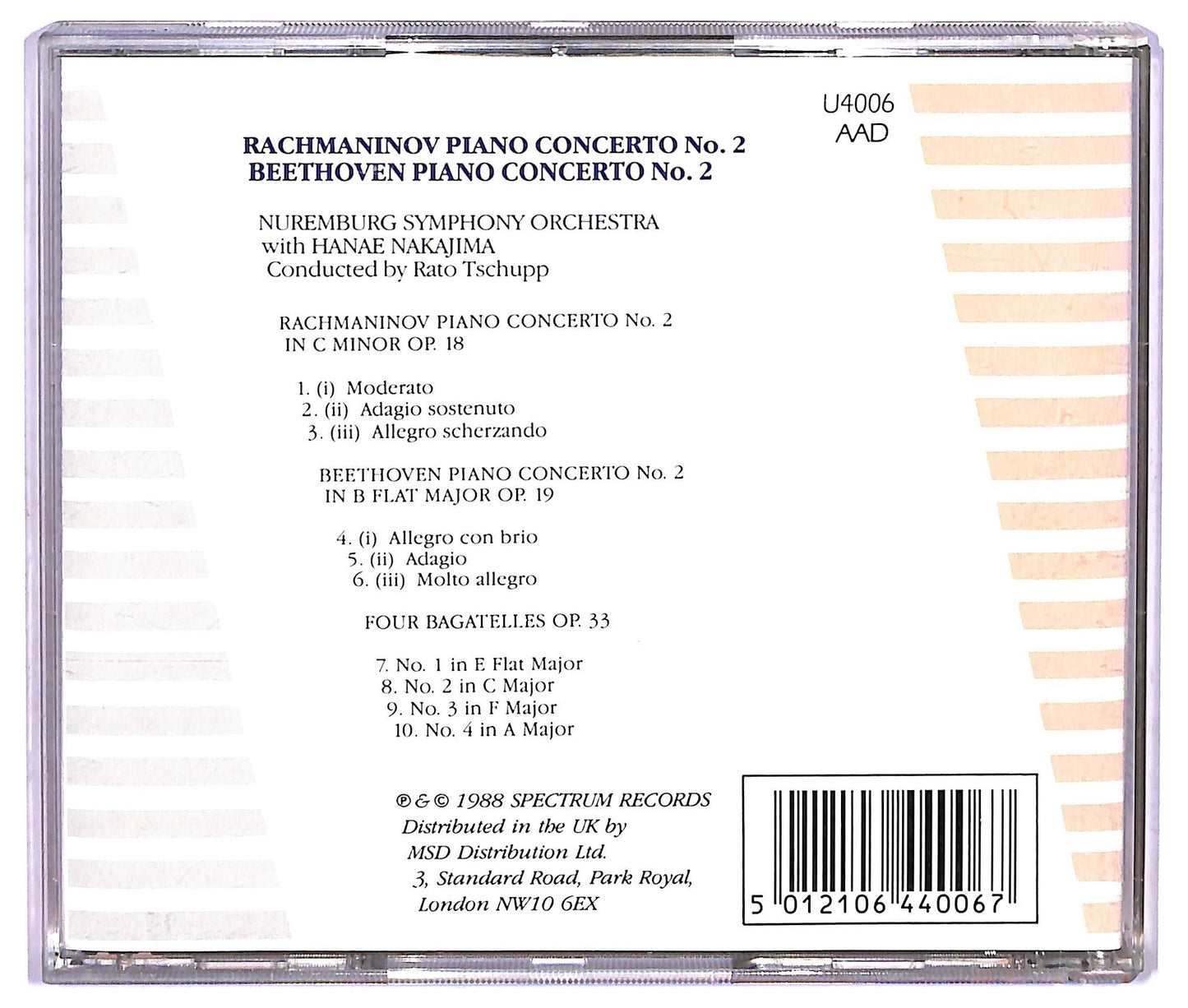 EBOND Rachmaninov Beethoven - Piano concerto no.2 CD CD073326