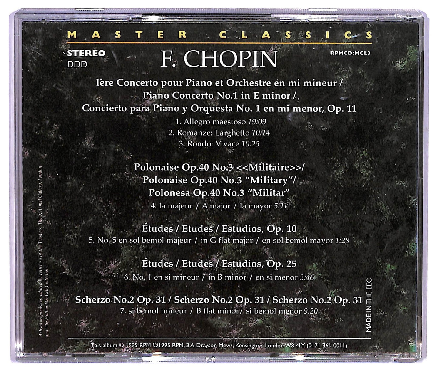 EBOND Chopin - Piano Concerto No.1 In E Minor CD CD073327