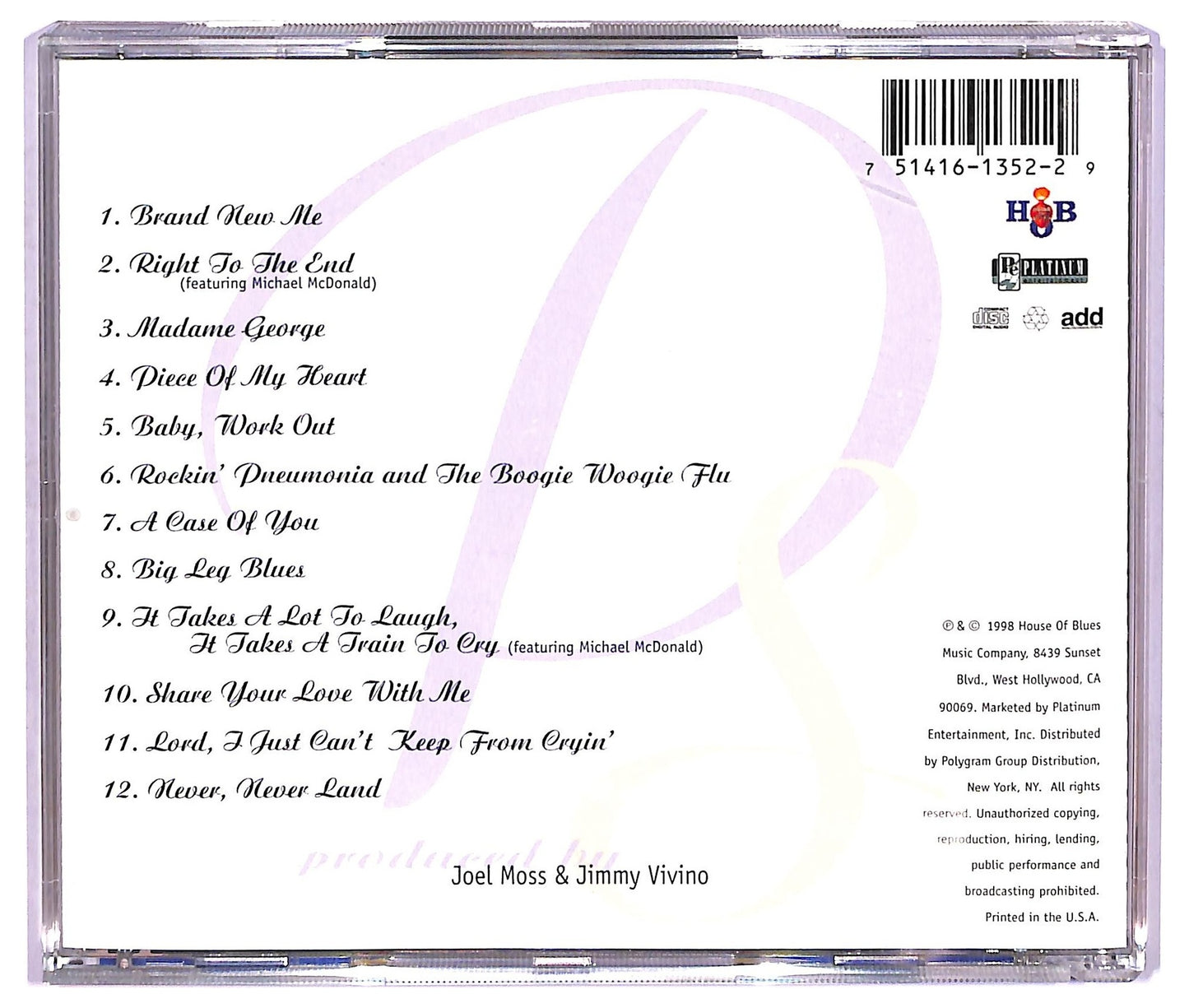 EBOND Phoebe Snow - I Can't Complain CD CD073408