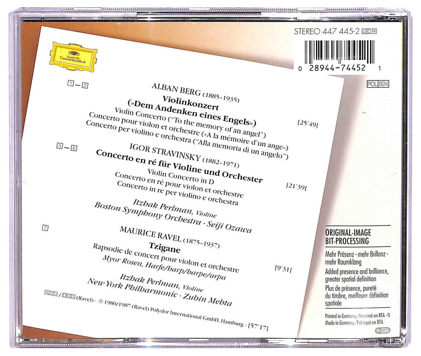 EBOND Alban Berg Igor Stravinsky - Violin Concertos CD CD073410