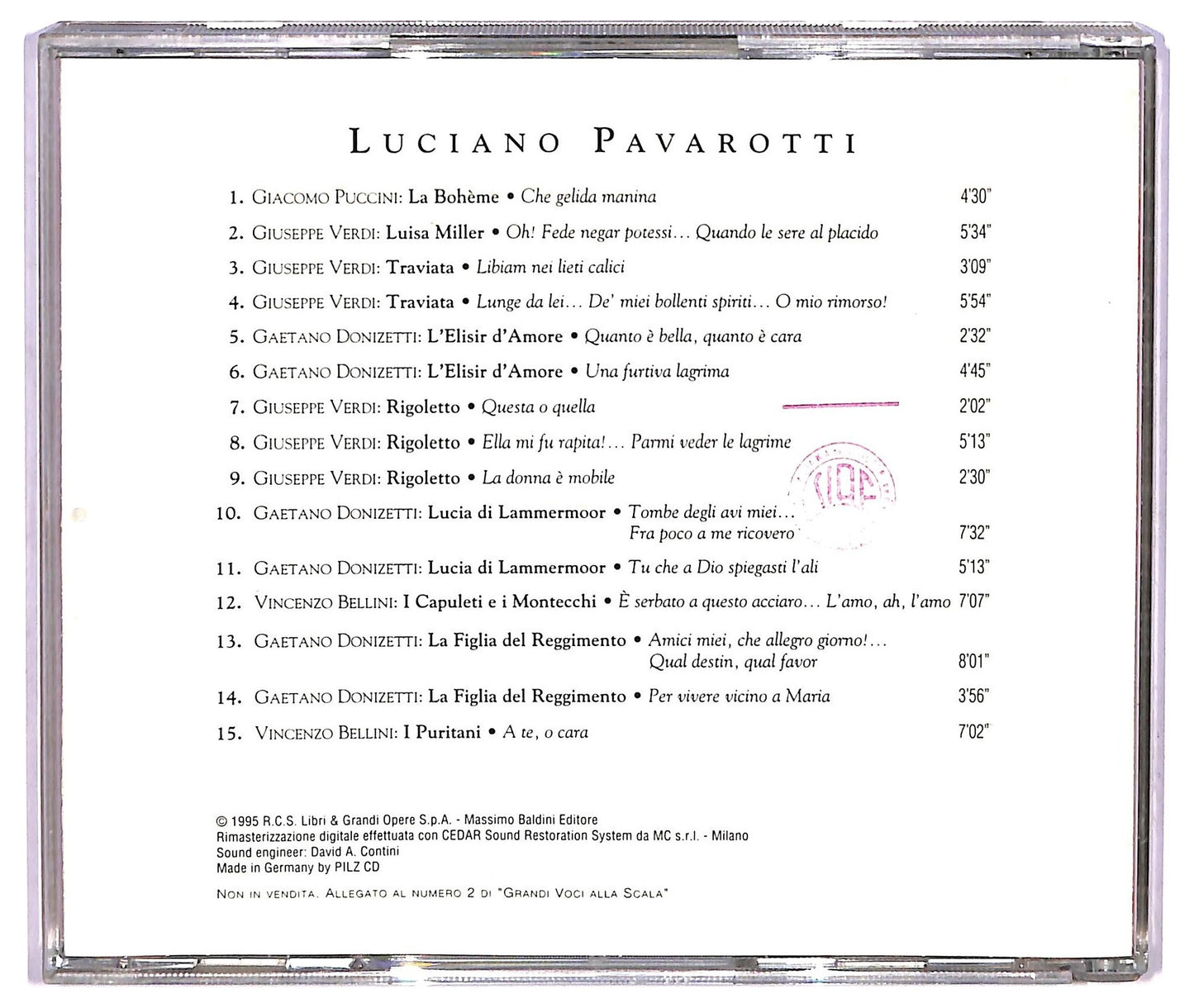 EBOND Luciano Pavarotti - Grandi Voci Alla Scala CD CD073454