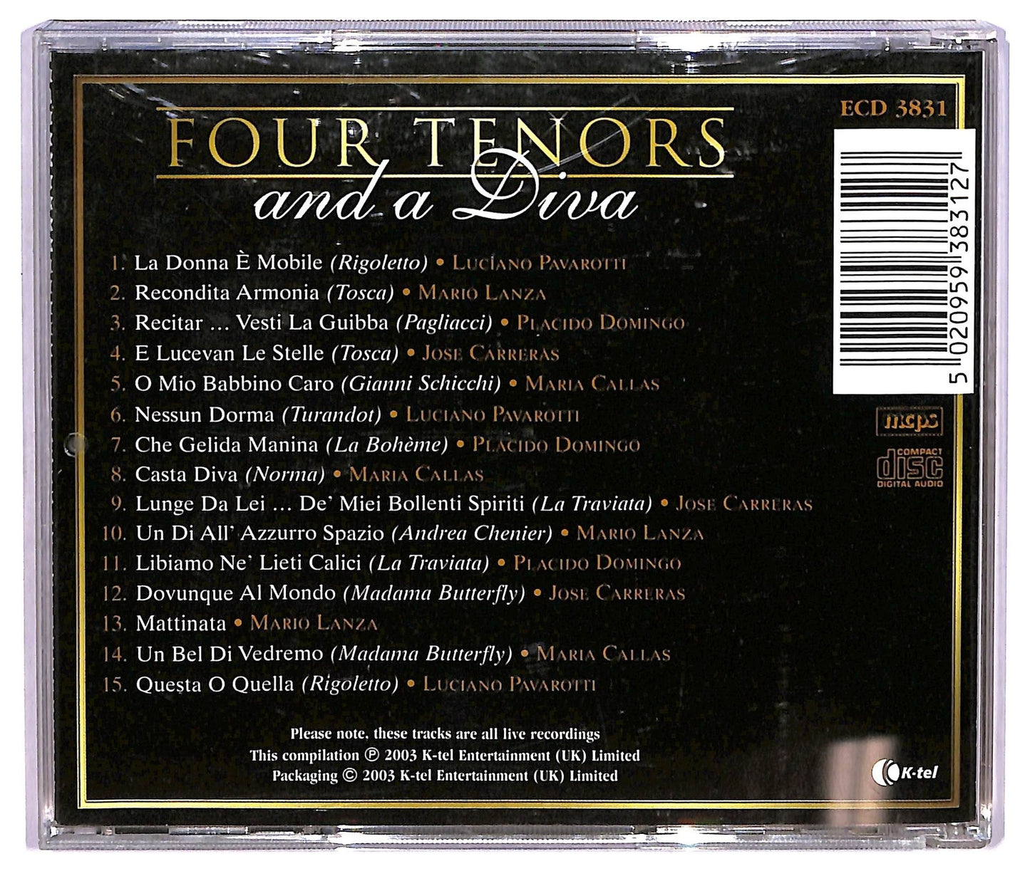 EBOND Four Tenors - and a Diva the greatest ever stars of opera CD CD073458