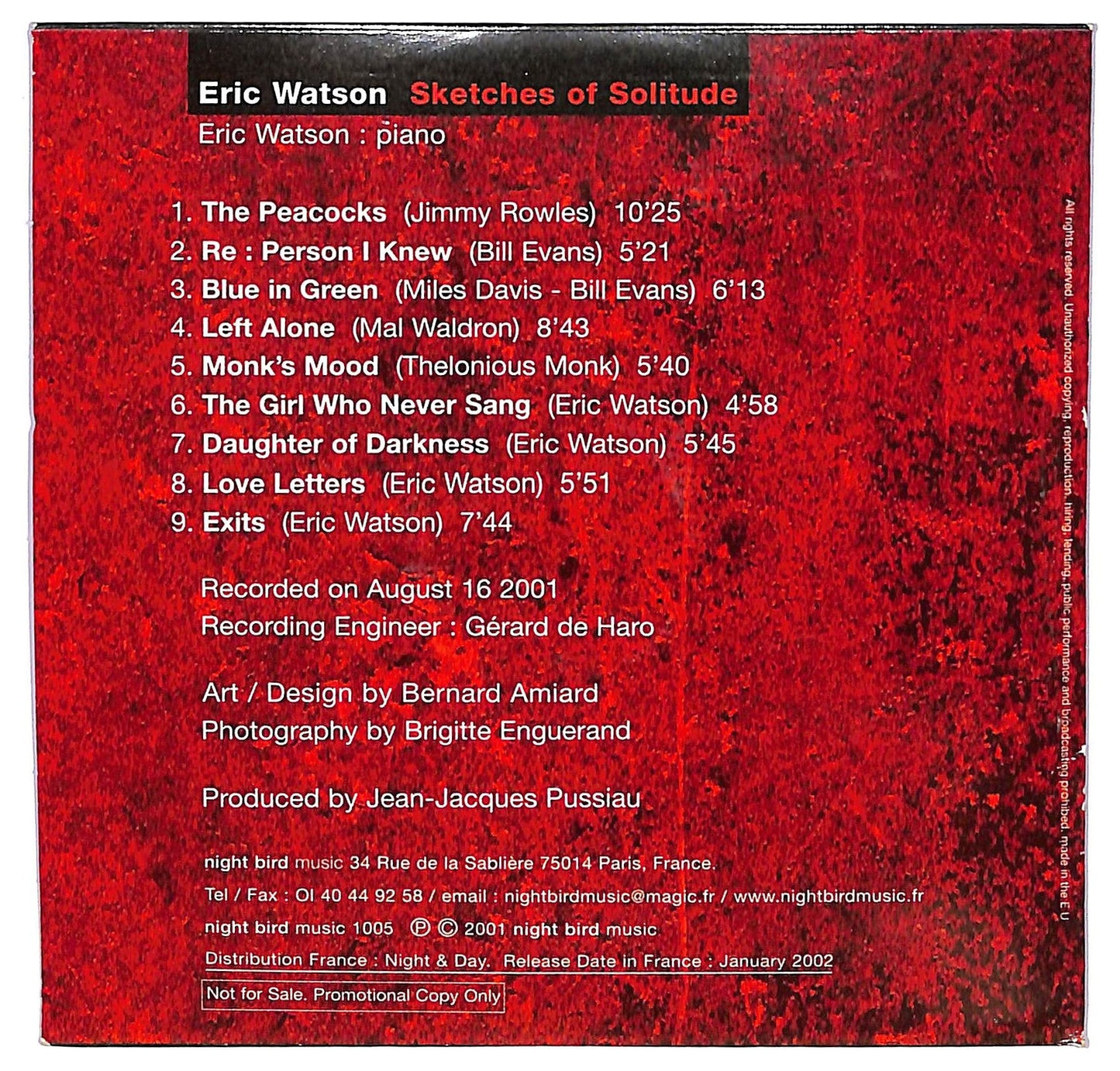 EBOND Eric Watson - Sketches Of Solitude CD CD073604