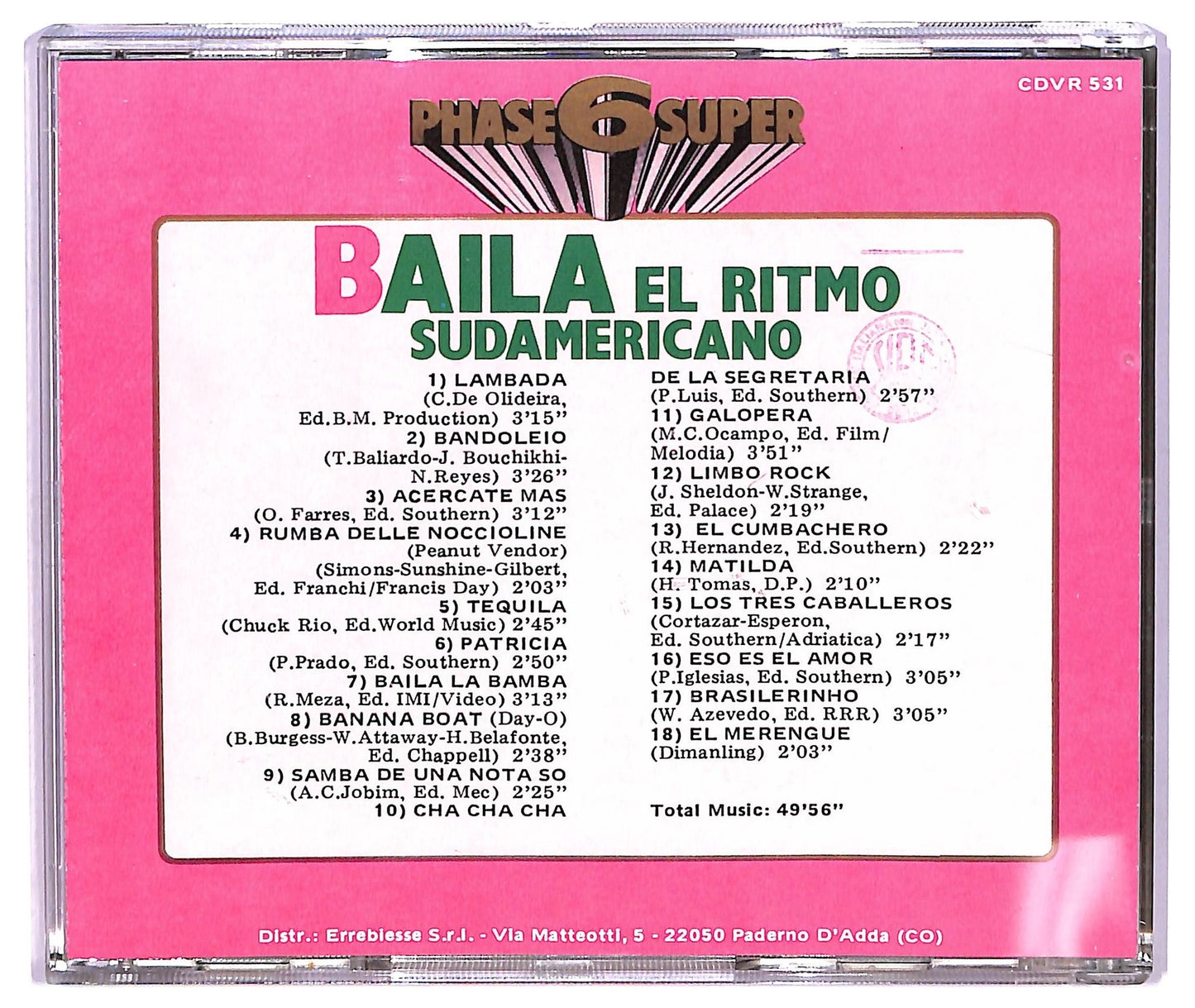 EBOND Various - Baila El Ritmo Sudamericano CD CD073614