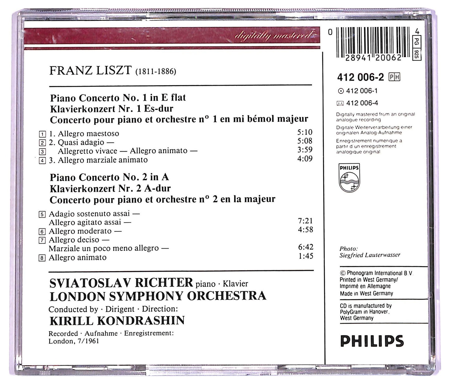 EBOND Liszt - The Piano Concertos CD CD073750