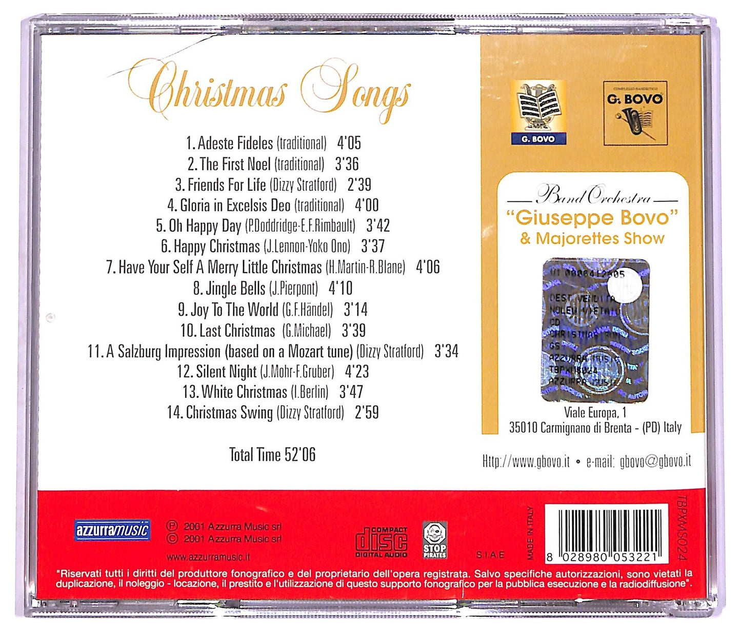 EBOND Giuseppe Bovo & Majorettes Show Band Orchestra - Christmas Songs CD CD073754