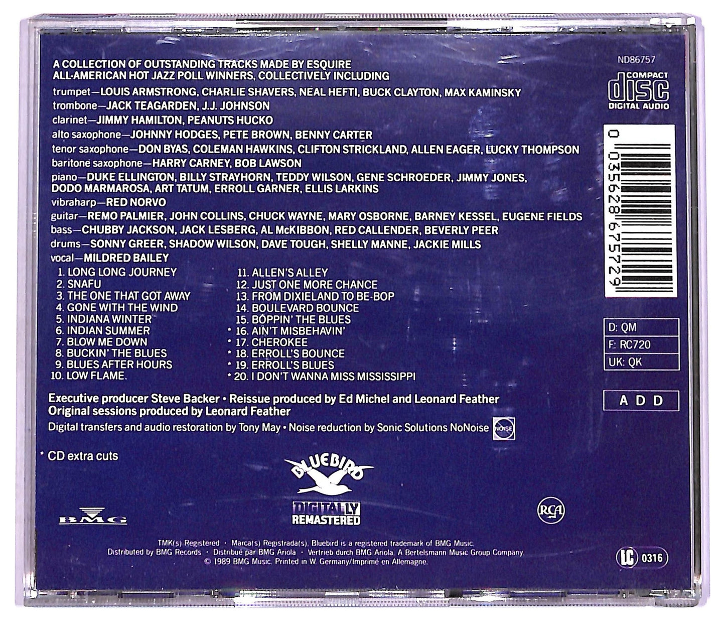 EBOND Various - Esquire's All American Hot Jazz Sessions CD CD073756