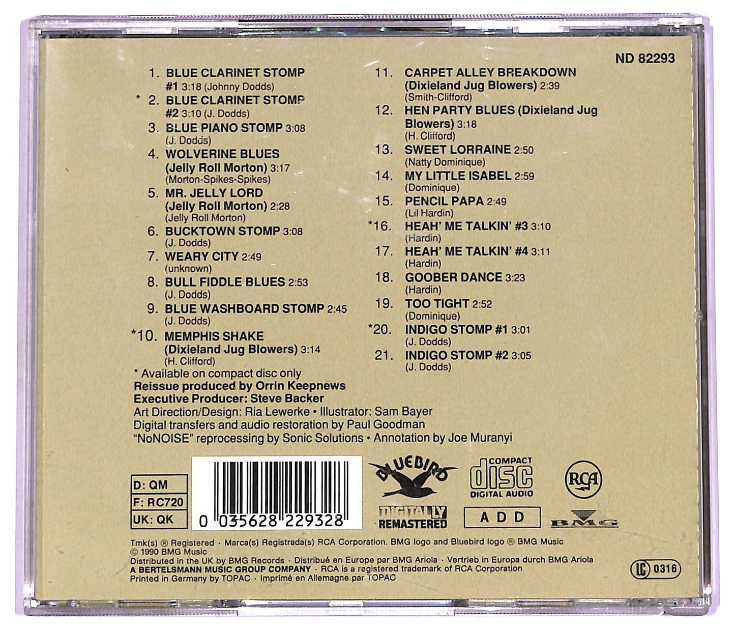 EBOND Johnny Dodds - Blue Clarinet Stomp CD CD073802