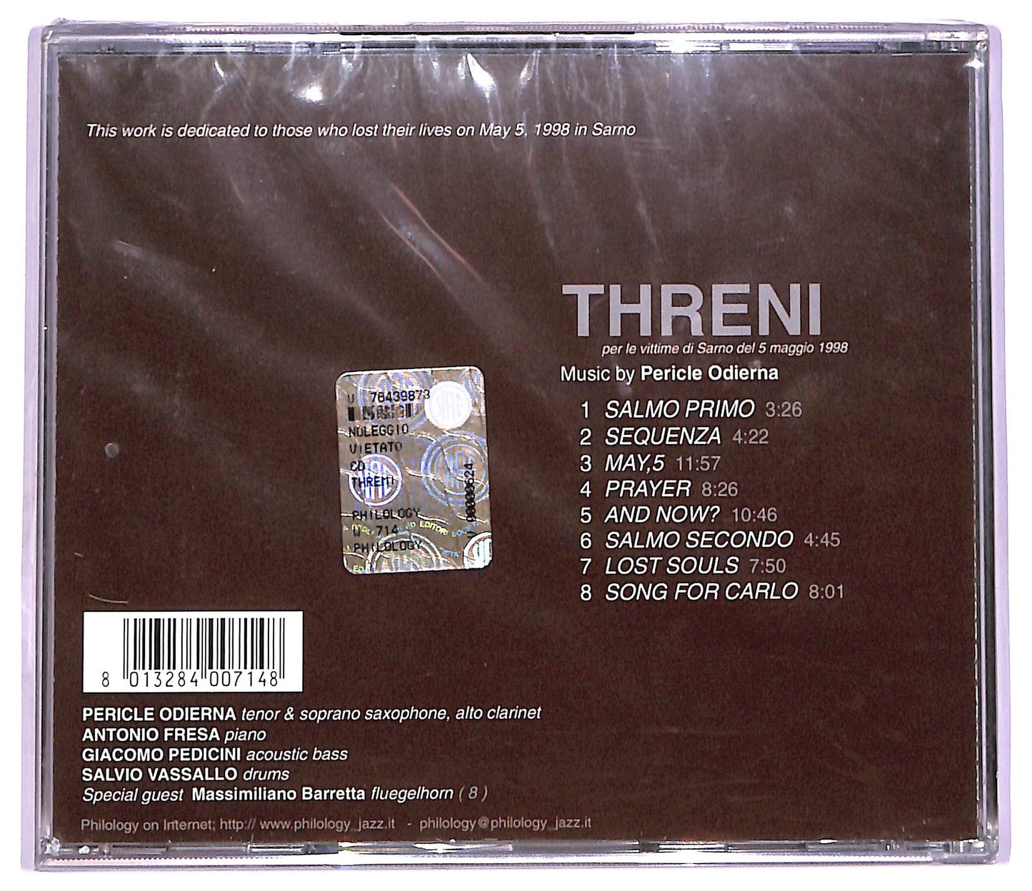 EBOND Pericle Odierna Quartet - Threni CD CD073827