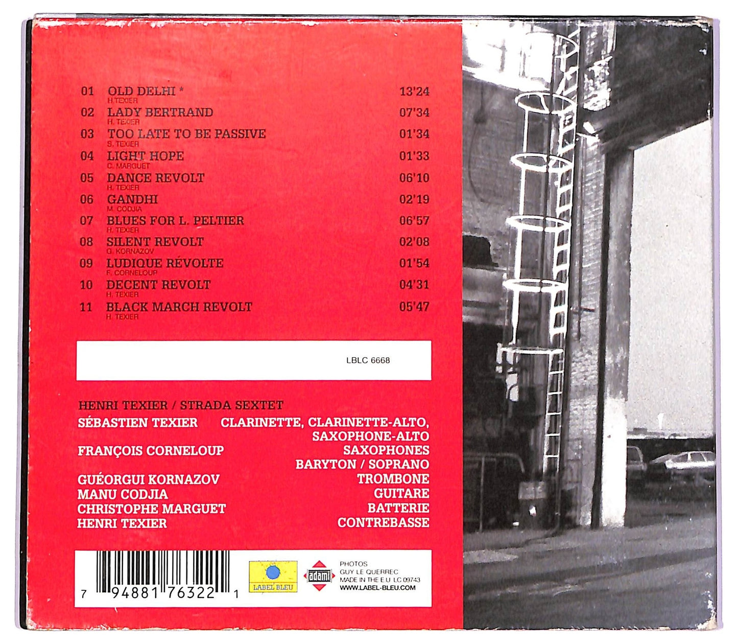 EBOND Henri Texier Strada Sextet - (V)ivre CD CD074054