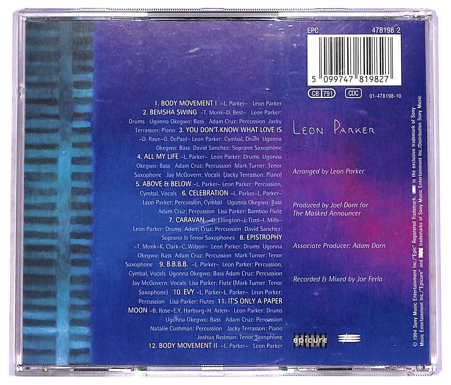 EBOND Leon Parker - Above & Below CD CD074146