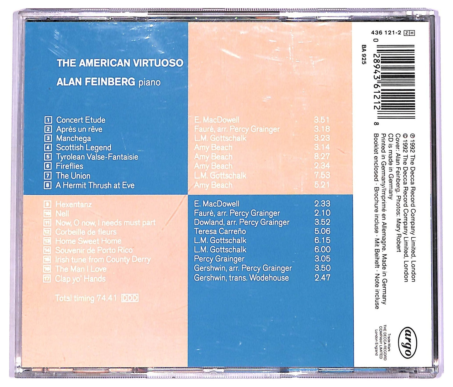 EBOND Alan Feinberg - The American Virtuoso CD CD074351