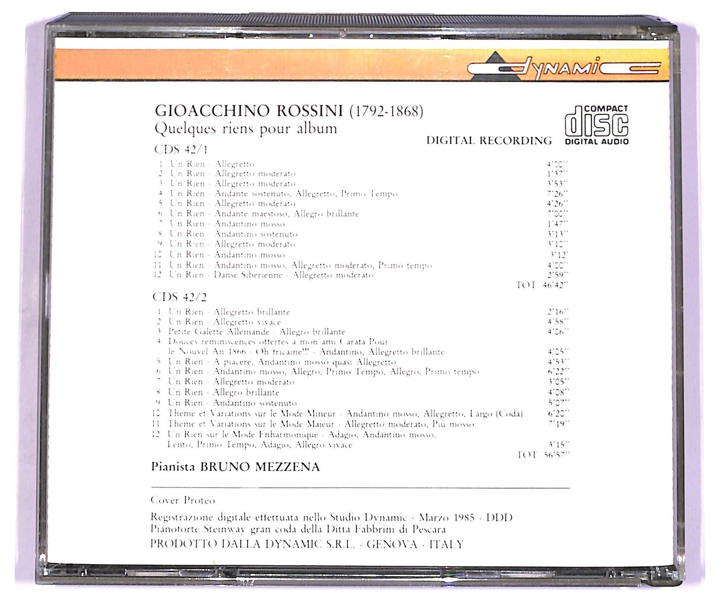 EBOND Gioacchino Rossini - Bruno Mezzena - 24 Riens CD CD074604