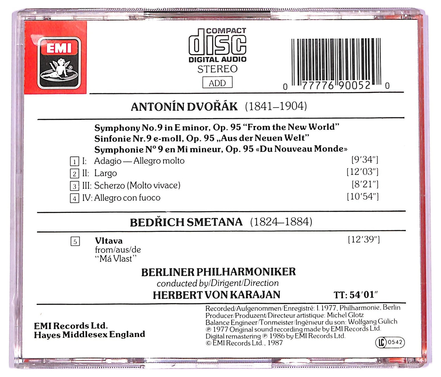 EBOND Dvořak - Symphonie No. 9 'From The New World' Die Moldau CD CD074606