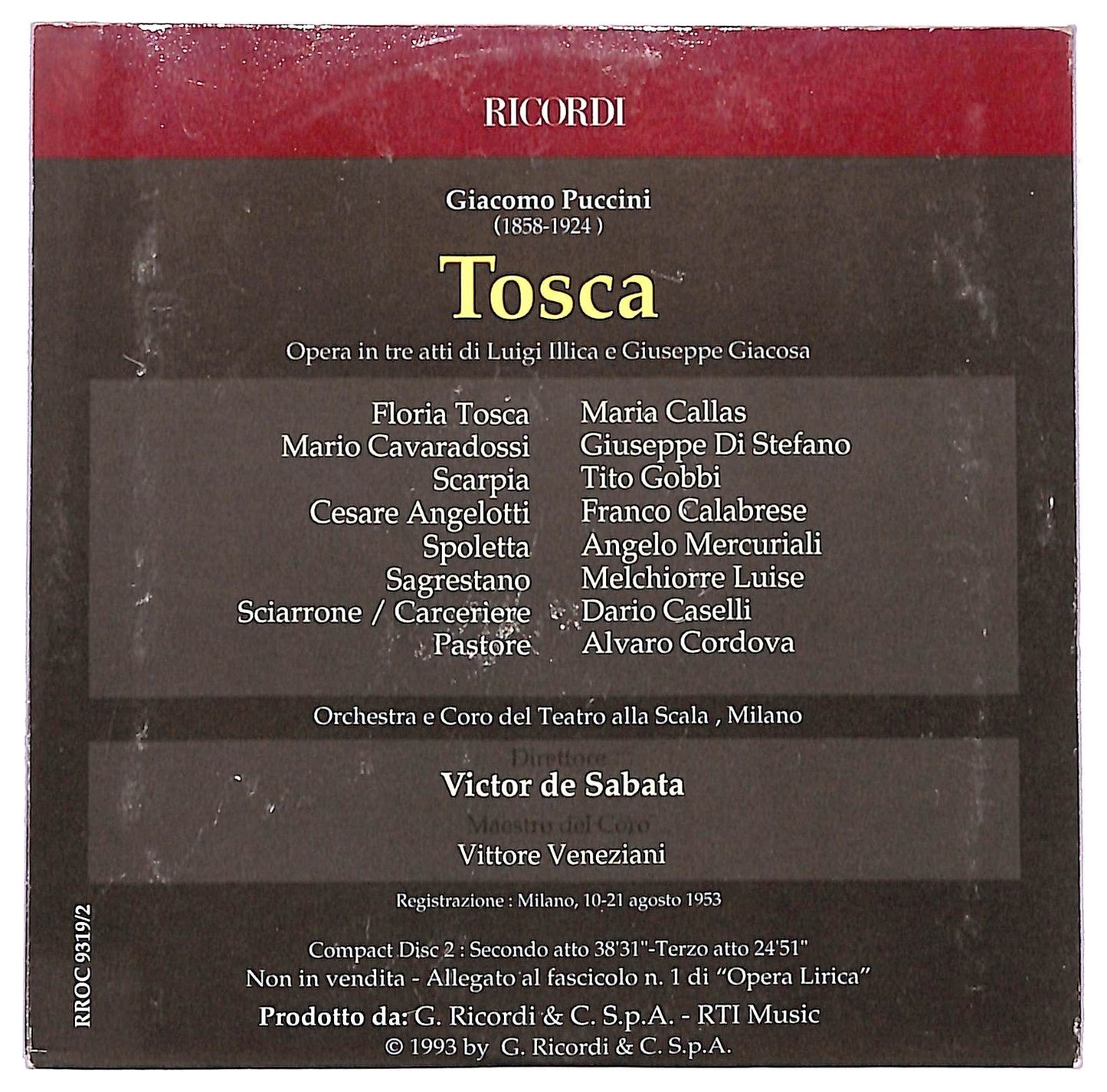 EBOND Giacomo Puccini - Tosca CD CD074608