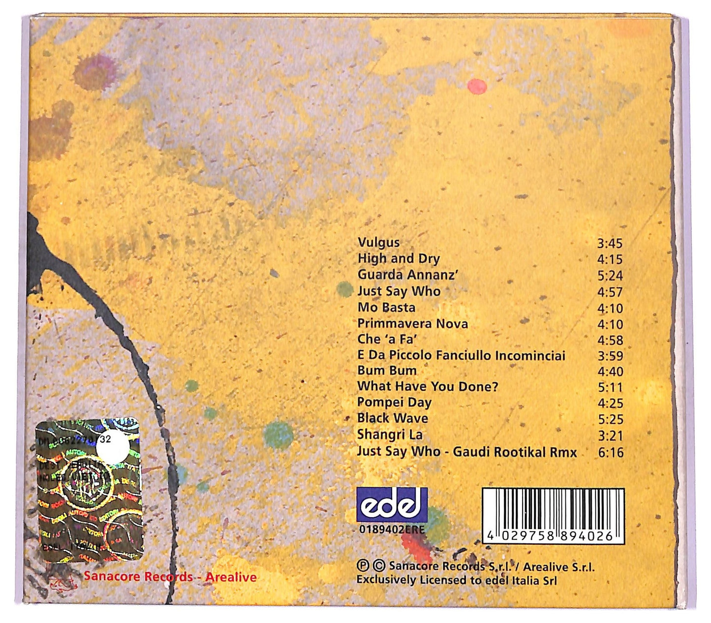 EBOND Almamegretta - Vulgus CD CD074729