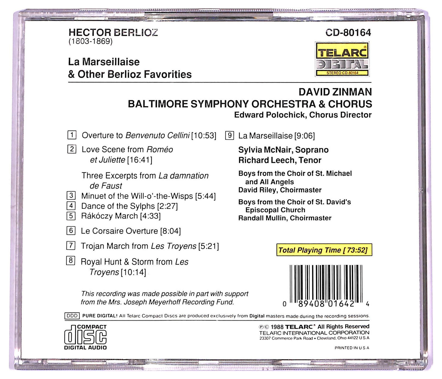 EBOND Berlioz - La Marseillaise Love Scene From Romeo & Juliet CD CD074842