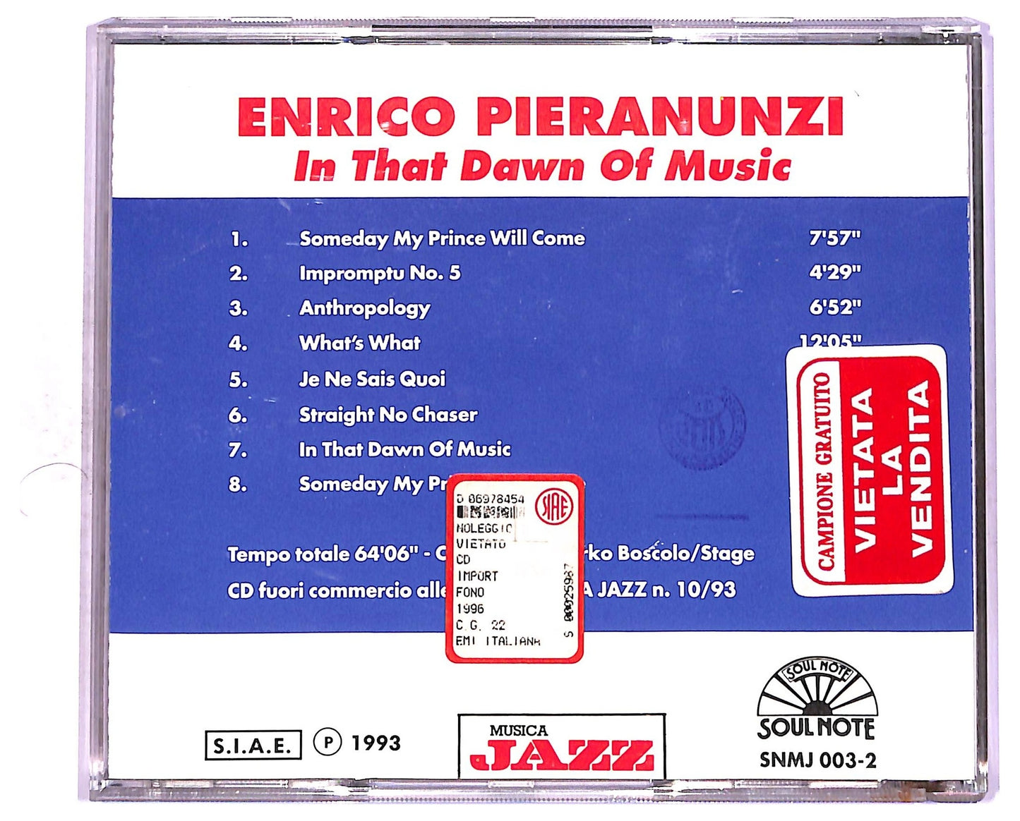 EBOND Enrico Pieranunzi - In That Dawn Of Music CD CD074963