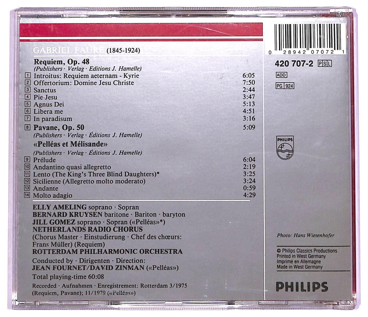 EBOND Various - Requiem - Pavane - Pelleas Et Melisande CD CD075021